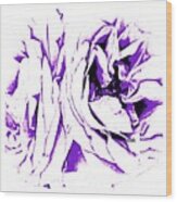 Roses  Abstract Purple Wood Print
