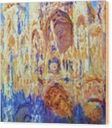 Rouen Cathedral By Claude Monet 1893 Wood Print