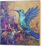 Royal Hummingbird Wood Print