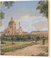 Rudolf Von Alt, View Of St.charles S Church And The Polytechnic Institute Wood Print