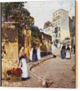 Rue Montmartre 1889 Wood Print