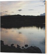 Ruidoso Lake Sunset Wood Print