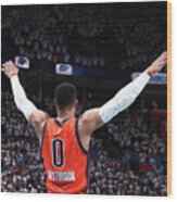 Russell Westbrook Wood Print