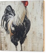 Rustic Country Rooster Wood Print