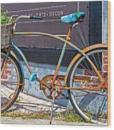 Rusty Bike Wood Print