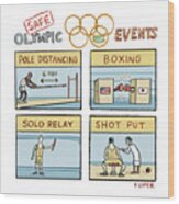 Safe Olympic Events Wood Print