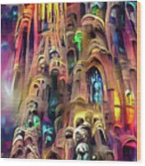 Sagrada Familia Church Barcelona 05 Wood Print