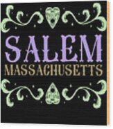 Salem Massachusetts Ouija Love Wood Print