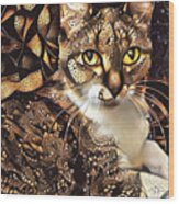 Samantha The Tabby Cat Wood Print