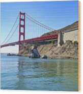 San Francisco Golden Gate Bridge Viewed From Marin County Side Dsc7078 Wood Print