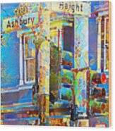San Francisco Haight Ashbury In Bright Cheerful Colorful Contemporary Organic Elements 20200426 Wood Print