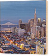 San Francisco Skyline 2 Wood Print