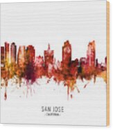 San Jose California Skyline #83 Wood Print
