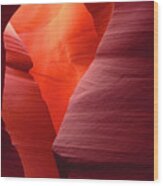 Sandstone Abstract Lower Antelope Slot Canyon Arizona Wood Print