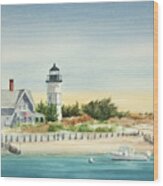 Sandy Neck Lighthouse Barnstable Cape Cod Wood Print