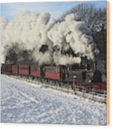 Santa Special Tanfield Railway Wood Print