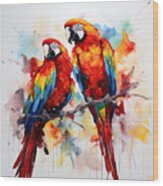 Scarlet Macaw Wood Print