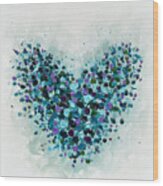 Scintillant Heart Wood Print