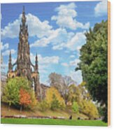 Scots Memorial - City Of Edinburgh Wood Print