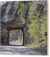 Scoval Johnson Tunnel Custer State Park South Dakota Wood Print