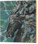 Sea Horse Fantasy - Poseidon Wood Print