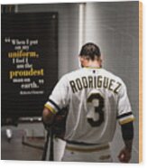 Sean Rodriguez And Roberto Clemente Wood Print