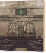 Senate Chamber At The Washington State Capitol Building In Olympia, Washington, United States Wood Print