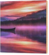 Serene Lake Wood Print
