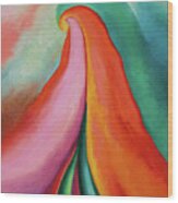 Series I. No 1 - Vivid Colorful Abstract Modern Painting Wood Print