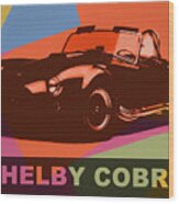 Shelby Cobra Pop Art Wood Print