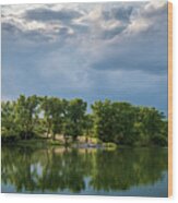 Sheridan State Fishing Lake Near Hoxie Kansas Wood Print