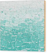 Shimmering Teal Wood Print