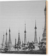 Shwe Indein Pagoda Wood Print