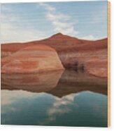 Simple Powell Reflection Wood Print
