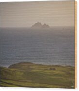 Skellig Contours Wood Print