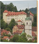 Skofja Loka Castle Wood Print