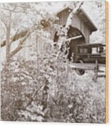Slaughter House Covered Bridge In Northfield Vermont #3 Wood Print
