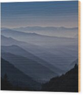 Smoky Mountains, Shaconage Wood Print
