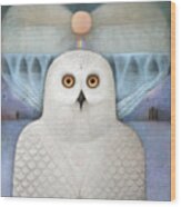 Snow Owl Wood Print