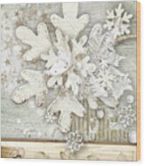 Snowflake For Christmas Wood Print