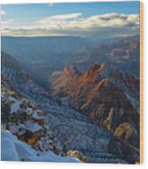 Snowy Grand Canyon Wood Print