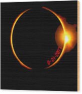 Solar Eclipse 2017 Wood Print