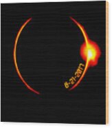 Solar Eclipse Of 2017 Wood Print