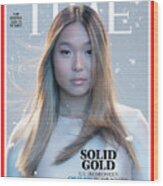 Solid Gold - Chloe Kim Wood Print
