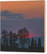 Sonnenuntergang In Muenstertal Wood Print