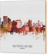 Southend-on-sea England Skyline #38 Wood Print