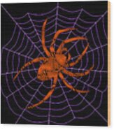 Spider Art Wood Print
