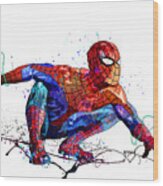 Spiderman 01 Wood Print