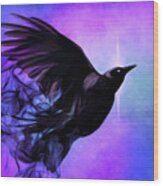 Spirit Raven Wood Print