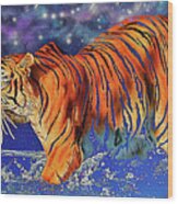 Splashing Tiger Wood Print
